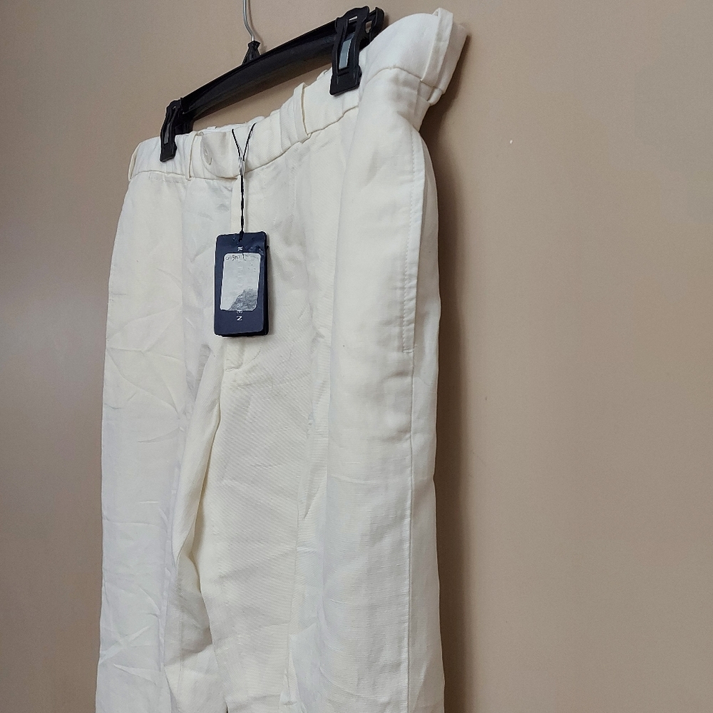 Ralph Lauren hight waist straight leg dress pants White Size 14 Flax Cotton - Picture 4 of 10